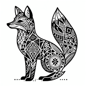 Geometric Fox With Patterns
