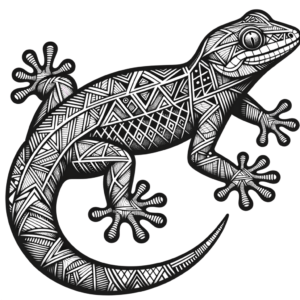 Geometric Gecko With Patterns