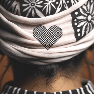 Geometric Heart On The Scalp