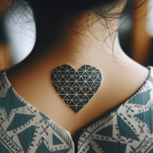 Geometric Heart With Interlocking Triangles