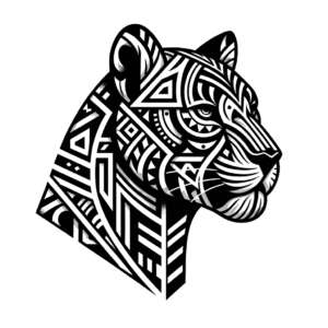 Geometric Jaguar With Tribal Patterns