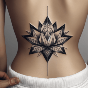 Geometric Lotus Flower With Sharp Angles