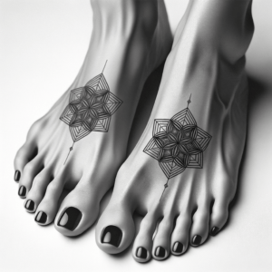 Geometric Mandala On The Fourth Toe