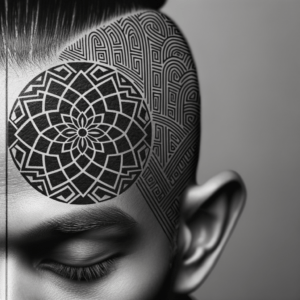 Geometric Mandala On The Top Of The Head