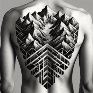 Geometric Mountain Landscape