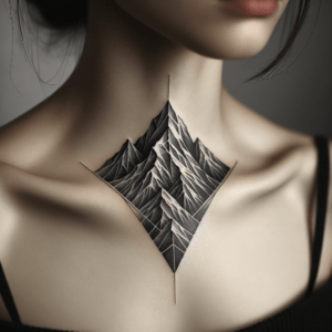 Geometric Mountain Peak