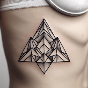 Geometric Mountain Peak