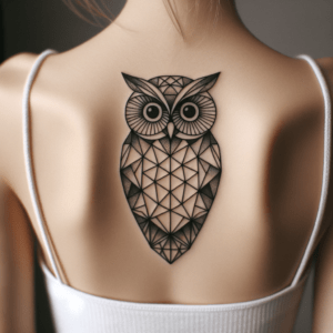 Geometric Owl With Symmetrical Patterns