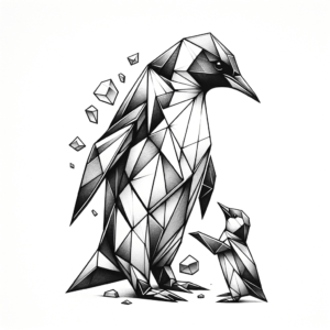Geometric Penguin With Ice