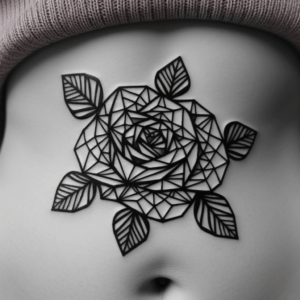 Geometric Rose With Overlapping Petals