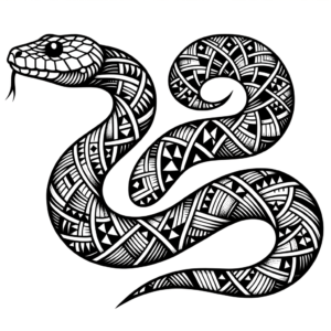 Geometric Snake With Patterns