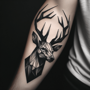 Geometric Stag Head