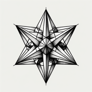 Geometric Tattoo Of A Star Polyhedron