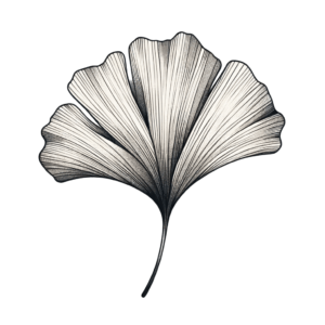 Ginkgo Leaf Depicted In A Watercolor Tattoo