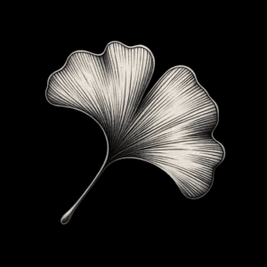 Ginkgo Leaf In A Realism Tattoo Style