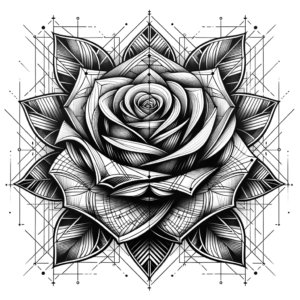 Glamorous Geometric Rose