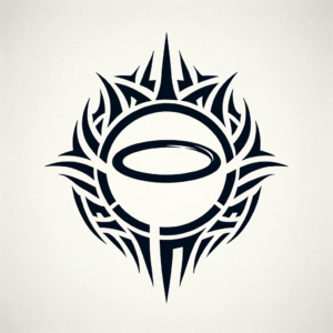 Halo Depicted In A Tribal Tattoo