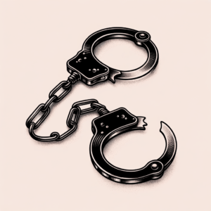 Handcuffs Depicted In A Sexy Tattoo