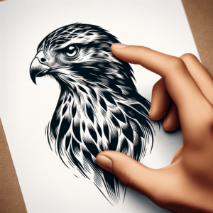 Hawk In Simple Lines