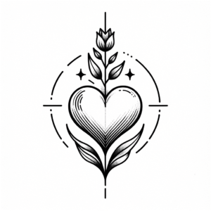 Heart In Minimalist Tattoo Design