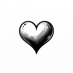 Heart In Simple Tattoo Design