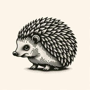 Hedgehog In A Dotwork Tattoo Style