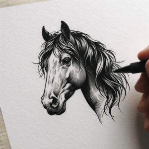 Horse Depicted In A Realism Tattoo
