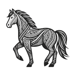 Horse In Polynesian Lines