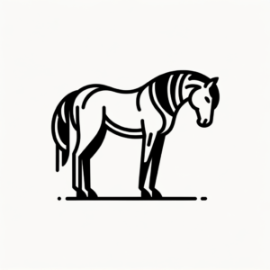 Horse In Simple Lines