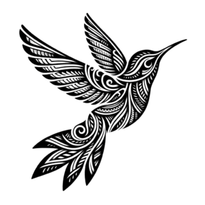 Hummingbird In Polynesian Lines