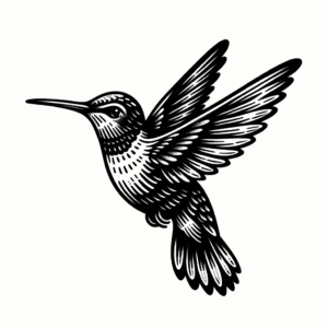 Hummingbird In Simple Style