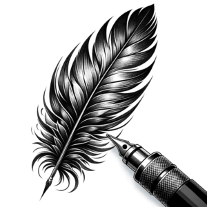 Intricate Linework Feather Tattoo