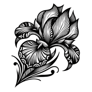 Iris In Polynesian Style