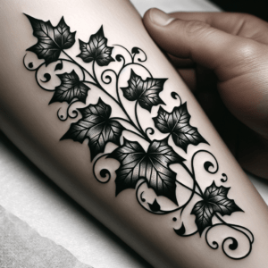 Ivy In Blackwork Lines