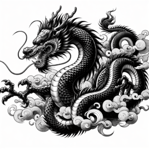 Japanese Dragon In Japanese Tattoo Style