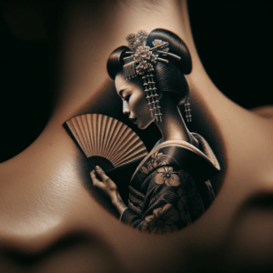 Japanese Geisha With Fan