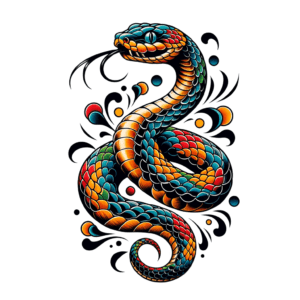 Japanese Snake With Vibrant Colors