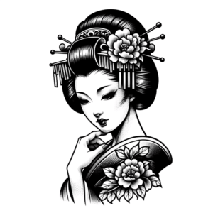Japanese Tattoo Design Of A Geisha