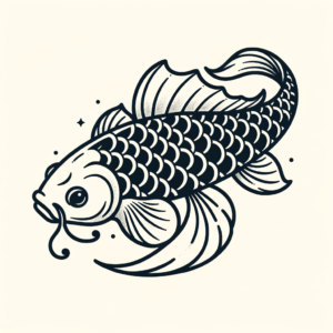 Japanese Tattoo Design Of A Koi Fish