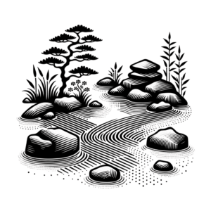 Japanese Tattoo Design Of A Zen Garden