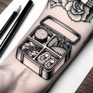 Japanese Tattoo Of A Bento Box