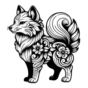 Japanese Tattoo Of A Kitsune