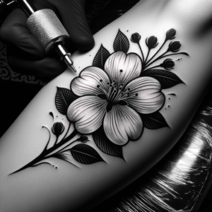 Japanese Tattoo Of A Sakura Petal
