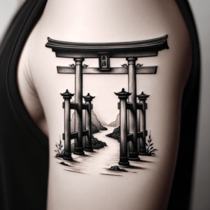 Japanese Tattoo Of A Torii Gate
