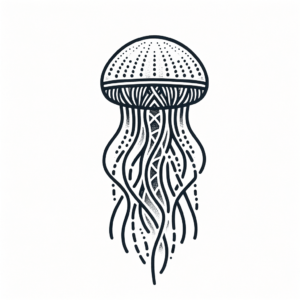 Jellyfish In Polynesian Lines