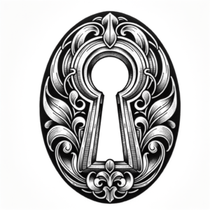 Keyhole Depicted In A Neo Traditional Tattoo