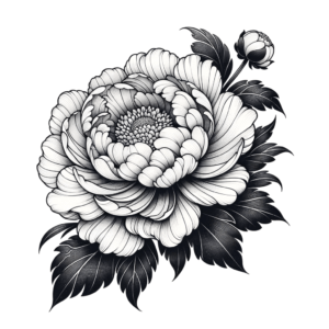 Kiku Flower In Japanese Lines
