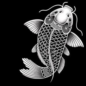 Koi Fish Depicted In A Micro Realism Tattoo