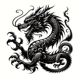 Life-Like Dragon With Shadows