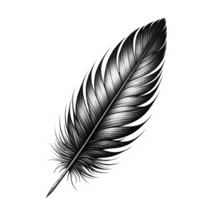 Life-Like Feather With Shadows